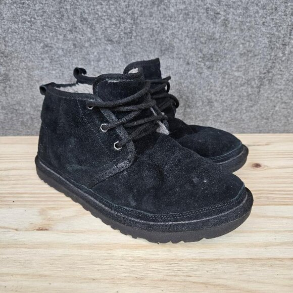Ugg Mens Black Suede Chukka Boots Size 9 - Picture 4 of 11